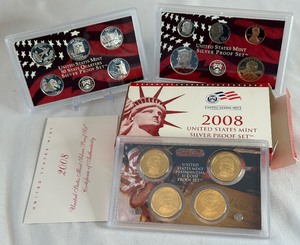 lot 66 image: 2008 Silver Proof Set - original package with COA