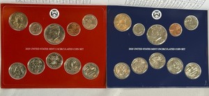 lot 77 image: 2020 uncirculated P & D us mint coin set OGP (20 coins) - original pacakge with COA and envelope