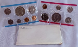 lot 93 image: 1973 uncirculated P & D us mint coin set OGP - original govt packaging