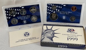 lot 109 image: 1999 Proof Set - original package with COA