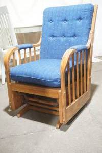 lot 12 image: blue glider rocker