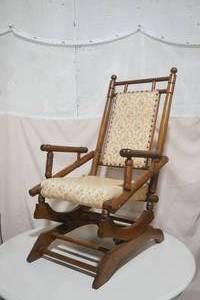 lot 15 image: antique Victorian Rocking chair