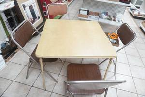 lot 48 image: Card Table and 6 Chairs