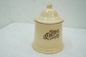 lot 54 image: Vintage Pfaltzgraff Village Stoneware Coffee Canister (1970s) 10 tall