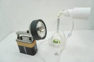 lot 123 image: Vintage Lantern (fits on 6 Volt Lantern Battery) & ottlite