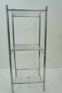 lot 166 image: 3-tier metal shelf 13x 11x 30 tall