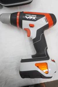lot 280 image: Black & Decker Drill Driver VPX with Charging Block and Hard Zipper Case
