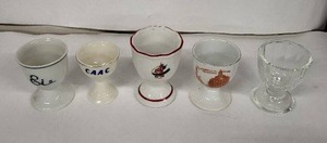 lot 4E image: Egg Cups - Vintage Souvenir Set (Lot of 5) - Disney & City Prints