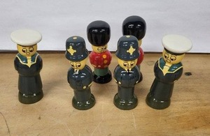 lot 5H image: Wooden Soldiers - Hand-Painted 6-Piece (Lot of 6)