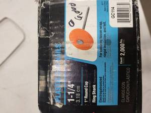 lot 5R image: Grip-Rite Plastic Cap Nails 1-14 in Ring Shank - 2,000 pcs