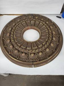 lot 6JN image: Antique Ceiling Medallion Floral Ring - 24 in Diameter