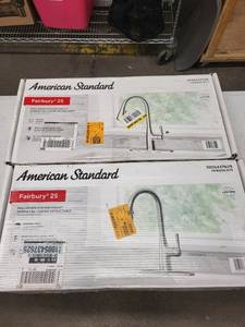 lot 14R image: American Standard Fairbury 2S Pull-Down Kitchen Faucets (Lot of 2)