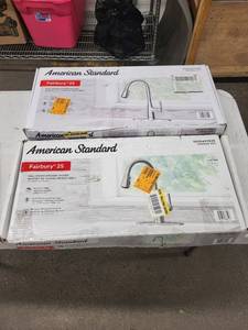 lot 16R image: American Standard Fairbury 2S Pull-Down Kitchen Faucets (Lot of 2)