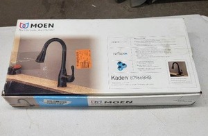 lot 19R image: Moen Kaden 87966BRB Mediterranean Bronze One-Handle Pulldown Kitchen Faucet