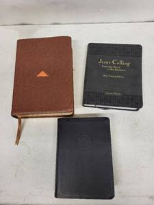 lot 22J image: Jesus Calling Note-Taking Edition ESV Study Bible The Lutheran Study Bible (Lot of 3)