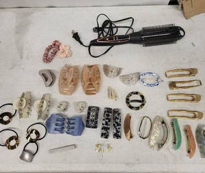 lot 25J image: InfinitiPRO by Conair Curling Iron with Assorted Hair Accessories & Jewelry