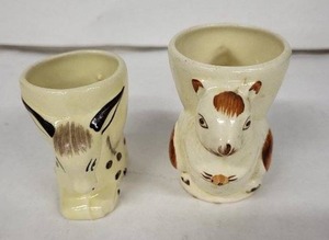 lot 28E image: Vintage Animal Ceramic Egg Cups (Lot of 2) - Made in England
