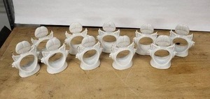 lot 36D image: Angel Napkin Rings - White Ceramic (Lot of 12)