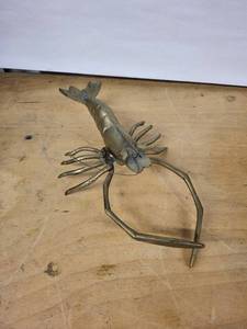 lot 43D image: Metal Lobster Sculpture - Industrial Coastal Wall Art
