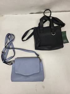 lot 43J image: Wild Fable Crossbody Satchel Bags - Black & Powder Blue (Lot of 2)