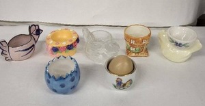 lot 48E image: Pfaltzgraff Vintage Egg Cups (Mexico) - Assorted Shapes