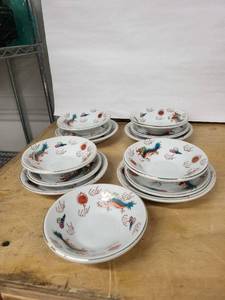 lot 52D image: Red Dragon Vintage Hand-Painted Restaurant Ware - Japan Dinnerware Set