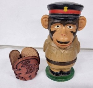 lot 59E image: Monkey Egg Cups - Vintage Ceramic Egg Holders (Lot of 2)