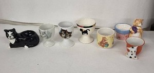 lot 94E image: Royal Doulton Winnie the Pooh Gift Collection Egg Cup & Cat Ceramic Egg Cups