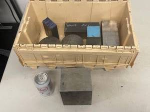 lot 19G image: Mixed Tool Steel Block & Round Bar Scrap Lot 100 lbs Metalworking Stock Pieces