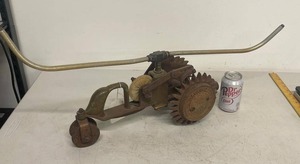 lot 24G image: Vintage International Walking Cast Iron Lawn Sprinkler Tractor Traveling Garden Irrigation