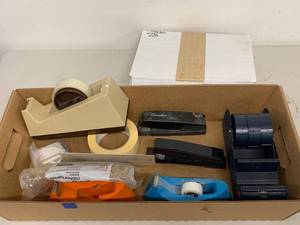 lot 40G image: Swingline staplers tape dispensers Office Depot rubber bands mixed office supply bundle