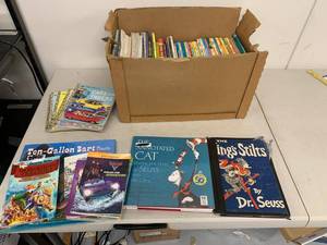 lot 61G image: Large box childrens books collection Little Golden Books Dr. Seuss early readers mixed titles