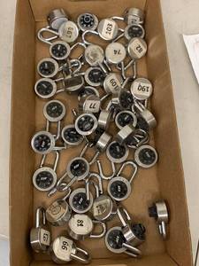 lot 65G image: ACE Stainless Steel Dial Combination Padlocks with Number Labels & Locker Combo Sheet Lot