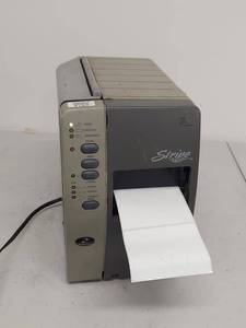 lot 106G image: Zebra Stripe S-500 Thermal Label Barcode Printer w Power Cord Tested Powers On Working