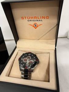 lot 19N image: Sthrling Original Chronograph Stainless Steel Watch - Box & Pouch