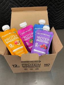 lot 11 image: Designer Wellness Protein Smoothie 12-Pack - 12 g Protein Per Pouch - Trial Variety Pack