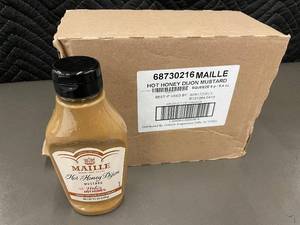 lot 34 image: Maille Hot Honey Dijon Mustard Special Edition - 6 X 9.4 oz Squeeze Bottle