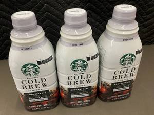 lot 105 image: Starbucks Cold Brew Coffee Concentrate Signature Black Sweetened 32 oz (3-Pack)