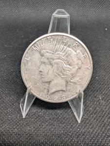 lot 21 image: 1923-S Peace Dollar - U.S. One Dollar Silver Coin
