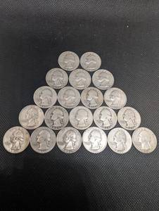 lot 61 image: Washington Quarters (Lot of 15) - 1932-1964 Circulated
