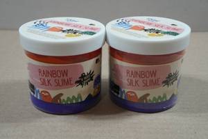 lot 50 image: 2 Tubs Rainbow Silk Slime