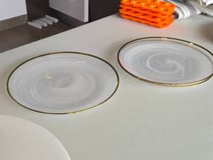 lot 77 image: Lot of (3) 12 Glass Serving Plates