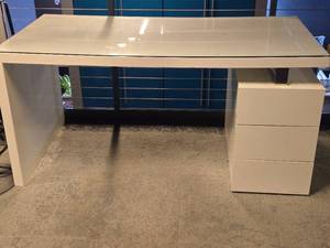 lot 88 image: Office Desk with Glass Top 63 x 28 x 26