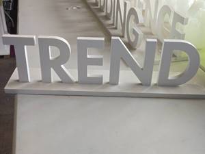 lot 105 image: Wood Sign - TREND (white painted)