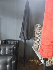 lot 115 image: Umbrella with Stand and Base 9 x 9 (black)