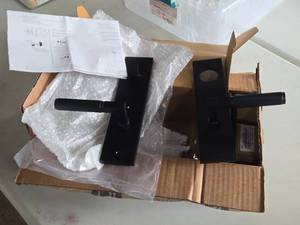 lot 191 image: Satcher Interior Door Handle Set with Hardware