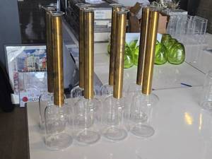 lot 319 image: Lot of (8) Bud Vases - Zoya by Accent Dcor