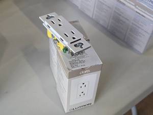 lot 351 image: Lot of (3) Lutron Claro 15A Receptacle CAR-15-WH (white)