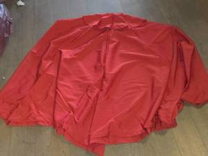 lot 134 image: World Market 9 Umbrella Canopy with Cover and Base (red)