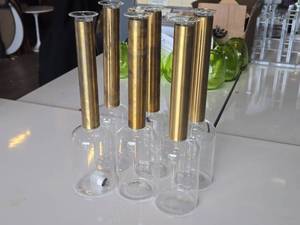 lot 292 image: Lot of (6) 12 12 Bud Vases - Zoya by Accent Dcor